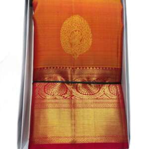 ILKAL SAREES -MIX SILK-ORANGE COLOR
