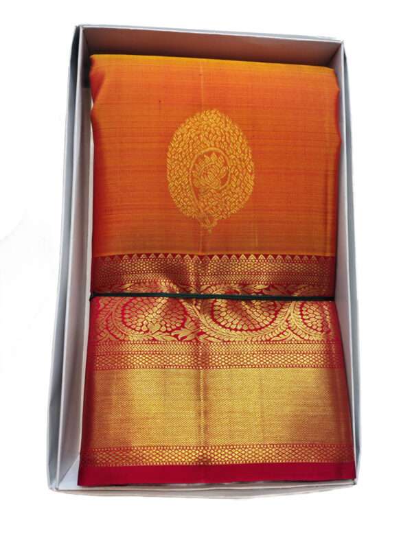 ILKAL SAREES -MIX SILK-ORANGE COLOR